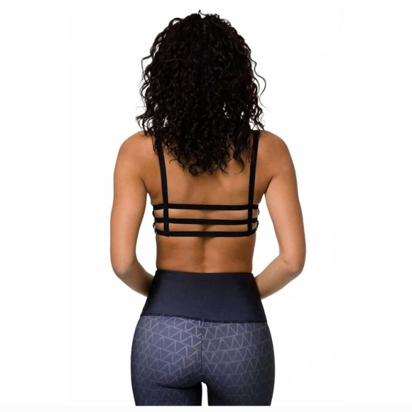 Onzie Black and White Sports Bra - Picture 5 of 6